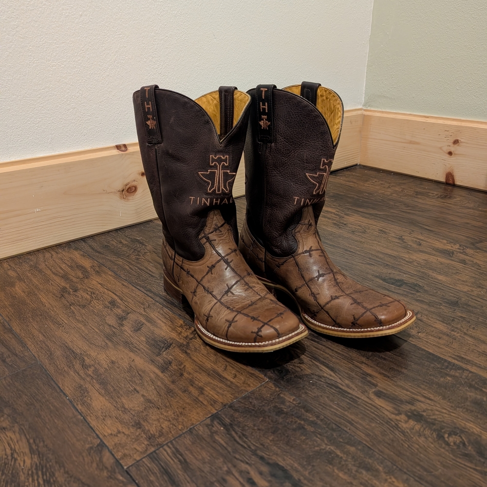 Tin Haul Men's Brown and Tan Western Boots